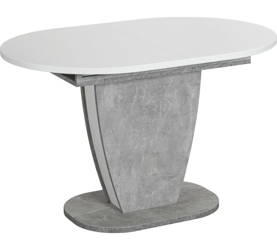 Обеденный стол Tetchair SATURN ЛДСП, 120-160x80x75,5 см, бетон/белый 19127
