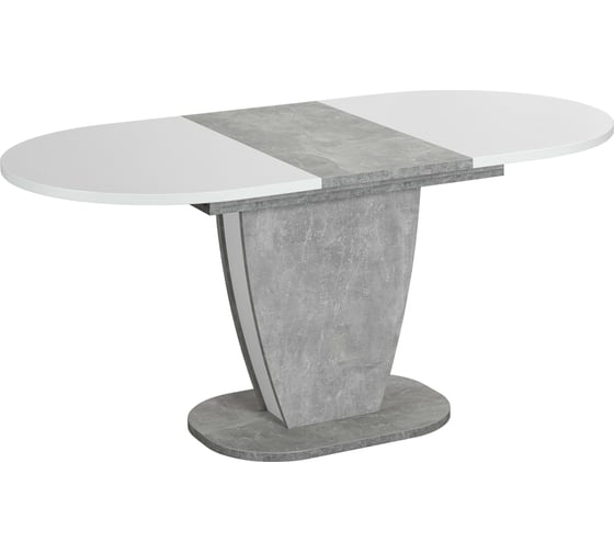 Обеденный стол Tetchair SATURN ЛДСП, 120-160x80x75,5 см, бетон/белый 19127