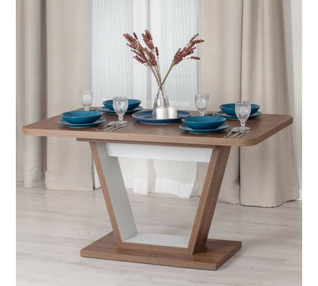 Обеденный стол Tetchair VOX ЛДСП, 132-172x85x75,5 см, дуб канзас/пепел 19125