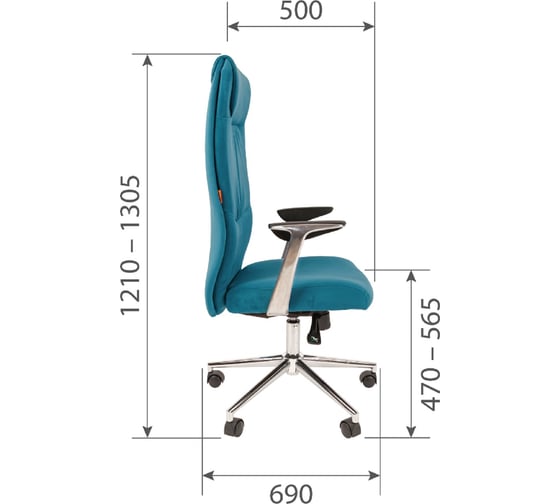 Компьютерное кресло CHAIRMAN VISTA Home ткань бирюза 00-07083049