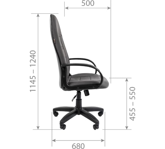 Компьютерное кресло CHAIRMAN 727 ткань серый 00-07106835