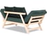 Кушетка Dr. Bronz Wood Melody натуральное дерево, зеленый матрас с подушками, 200x70x61 см SI0301041 8