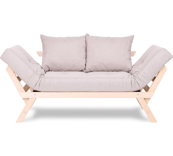 Кушетка Dr. Bronz Wood Melody натуральное дерево, песочный матрас с подушками, 200x70x61 см SI0301061
