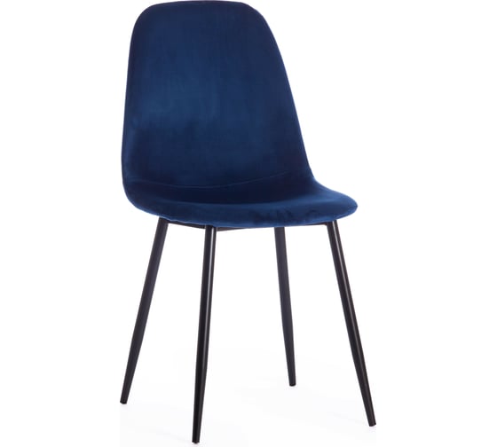 Стул Tetchair BREEZE mod. 4724 металл/вельвет, 44x48x87 см, 4 шт темно-синий/черные ножки 15276 1