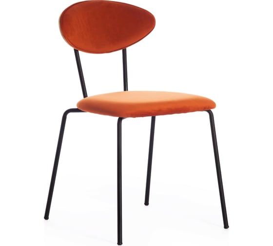Стул Tetchair NEO mod. 0139014 металл/вельвет, 44x54x79 см, 2 шт оранжевый S108 126 BRICK/черный 15523