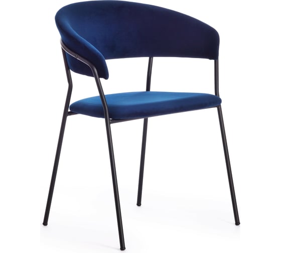 Кресло Tetchair TURIN mod. 0129571 металл/вельвет, 56x50x78 см, 4 шт темно-синий S108 117 DARK 15526