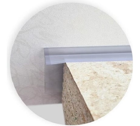 Уплотнитель для столешниц ООО ДЕКОПЛИНТ 3050 мм Г-образный гибкий прозрачный 1766