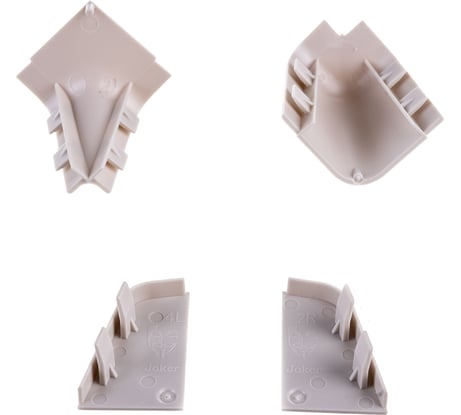 Комплект заглушек к плинтусу для столешниц ООО ДЕКОПЛИНТ ДЖОКЕР 3 - 02 слоновая кость 1070