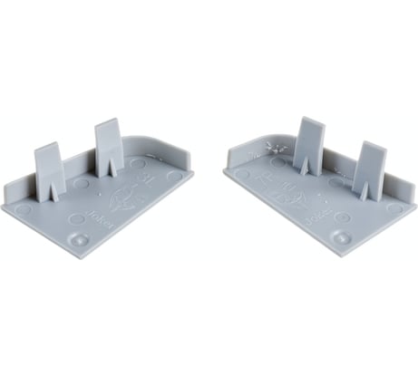 Комплект заглушек к плинтусу для столешниц ООО ДЕКОПЛИНТ ДЖОКЕР 3 - 05 серый 1100