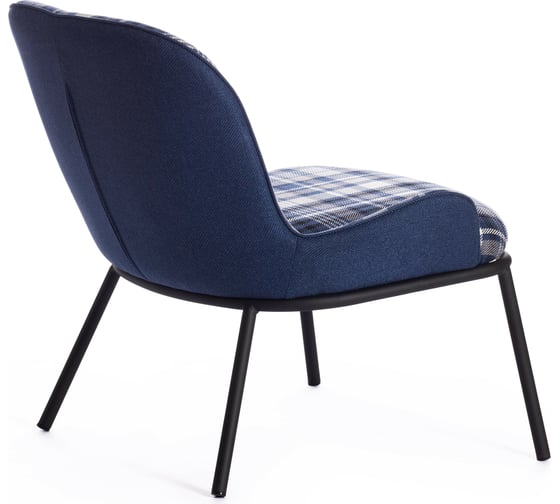 Кресло Tetchair DUKEN mod. 0179322 металл/ткань, 79x59x66 см, синий/синяя шотландка/черный 15533