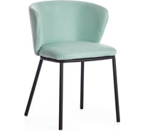 Стул Tetchair MANDY mod. 0139131 металл/ткань, 53x55x76 см, 2 шт бирюзовый HERITAGE-1061 WATER/черный 15516