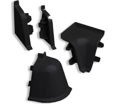 Комплект заглушек к плинтусу для столешниц ООО ДЕКОПЛИНТ ДЖОКЕР 3 - 11 черный 1148