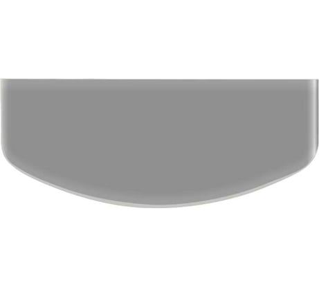 Фигурная полка ТДВ ПФ-60, размеры 600x250/160x16 мм цвет алюминий 3310119