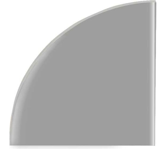 Угловая полка ТДВ П3-35, размеры 350x350x16 мм цвет алюминий 3310140 1