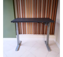 Стол StolStoya МОТОР UP с регулируемой высотой подстолье серое и столешница МДФ эмаль сланцево-серая SE211ISSS12065