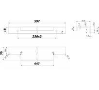 Торцевая мебельная ручка BOYARD RT109SC.1/000/600 105091