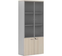 Комбинированный шкаф MODER серия мебели FLASH алюминий, цвет ДУБ131 FLS331.L