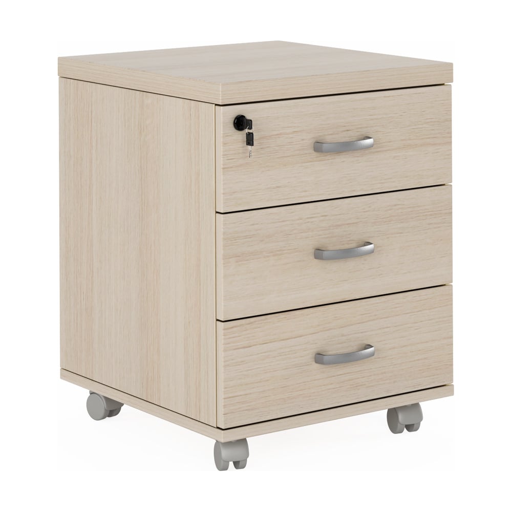 Подкатная тумба MODER серия мебели FLASH 3 ящика, цвет ДУБ131 FLS207.L ...