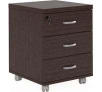 Подкатная тумба MODER серия мебели FLASH 3 ящика, цвет ROVERE CAF ТОВ-038299