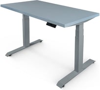Стол двухмоторный с регулируемой высотой StolStoya ТИТАН подстолье серое и столешница МДФ эмаль SE221ISS12065