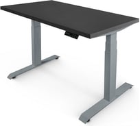 Стол двухмоторный с регулируемой высотой StolStoya ТИТАН подстолье серое и столешница МДФ эмаль SE221ISB14070