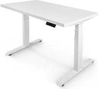 Стол с регулируемой высотой StolStoya ТИТАН подстолье белое и столешница МДФ белая 120х65 SE221I120W