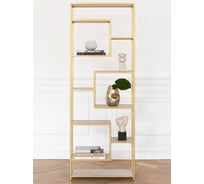 Стеллаж GreenWeen OLIVIA, золотой, полки керамика Ivory 1950x700x300 GW-OLIVIA-G-KI