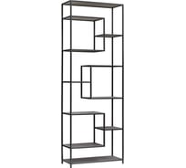 Стеллаж GreenWeen OLIVIA, черный, полки керамика Antracite 1950x700x300 GW-OLIVIA-B-KA