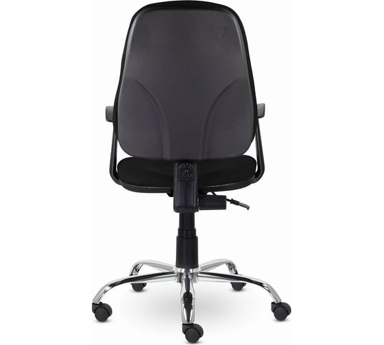Кресло BRABIX "Comfort MG-322", хром, регулируемая эргономичная спинка, ткань, черное, 532558
