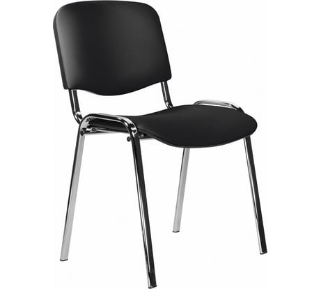 Стул Staff Iso Lite хром, кожзам черный (Z-11) CF-008 532567