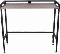 Стол BRABIX "Smart CD-010" 1000x505x795 мм, ЛОФТ, складной, металл/ЛДСП дуб, каркас черный, 641876