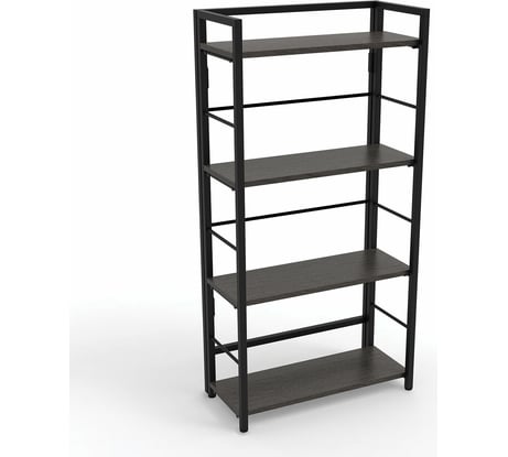 Стеллаж BRABIX "Smart SH-005", 605x290x1193 мм, ЛОФТ, прямой, складной, металл/ЛДСП ясень 641869