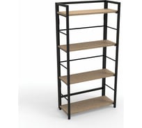 Стеллаж BRABIX "Smart SH-005", 605x290x1193 мм, ЛОФТ, прямой, складной, металл/ЛДСП дуб 641868