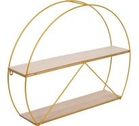Подвесная полка QWERTY "Полусфера", золото, 60x12,7x48 см 73850