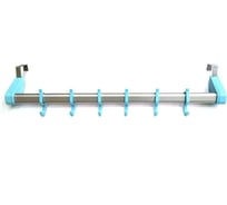 Вешалка на дверь PRIMANOVA 57 см, 6 крючков, голубая M-KA01-02