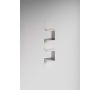 Настенная угловая полка Граникум "Ритм" для книг, белая polkag005