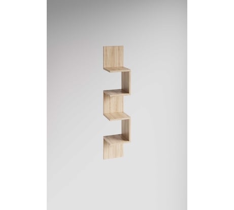 Угловая полка Граникум Ритм школьная настенная для книг, дуб сонома polkag006