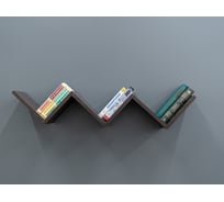 Школьная полка Граникум настенная Тахмина для книг и учебников, венге polkag044