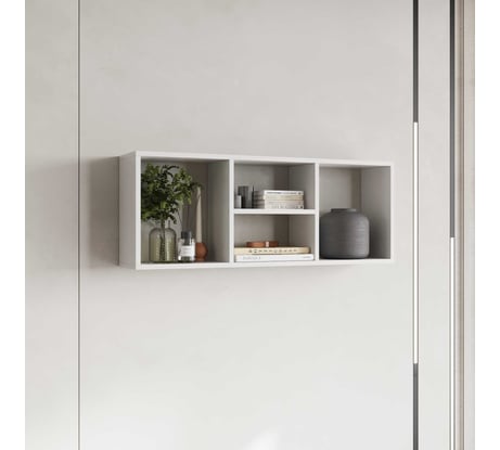 Настенная полка Граникум "Есения" для книг и учебников, белая polkag045