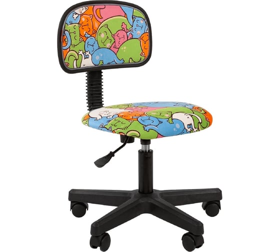 Детское кресло CHAIRMAN Kids 101 котики ткань, черное 00-07032599 1