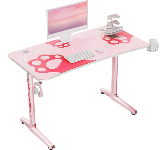 Стол для компьютера EUREKA (для геймеров) GIP 47, Pink ZX-GIP-P47PK