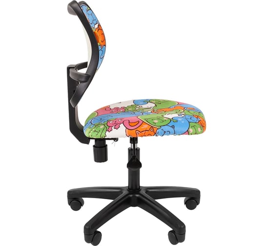 Детское кресло CHAIRMAN Kids 102 котики ткань, черное 00-07036672