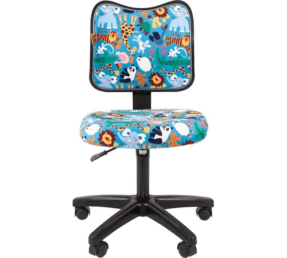 Детское кресло CHAIRMAN Kids 102 зоопарк ткань, черное 00-07036637