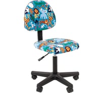 Детское кресло CHAIRMAN Kids 104 зоопарк ткань, черное 00-07038185