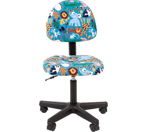 Детское кресло CHAIRMAN Kids 104 зоопарк ткань, черное 00-07038185