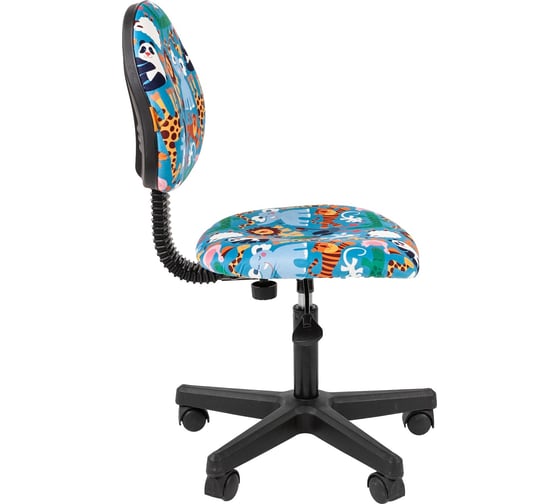 Детское кресло CHAIRMAN Kids 104 зоопарк ткань, черное 00-07038185