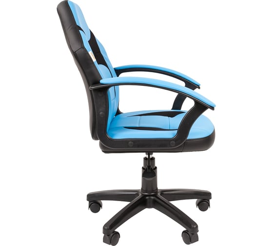 Детское кресло CHAIRMAN Kids 110 экопремиум черное/голубое 00-07049366