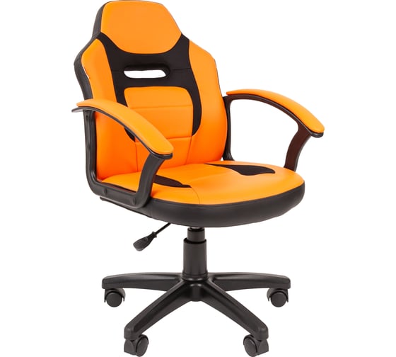 Детское кресло CHAIRMAN Kids 110 экопремиум черное/оранжевое 00-07049365