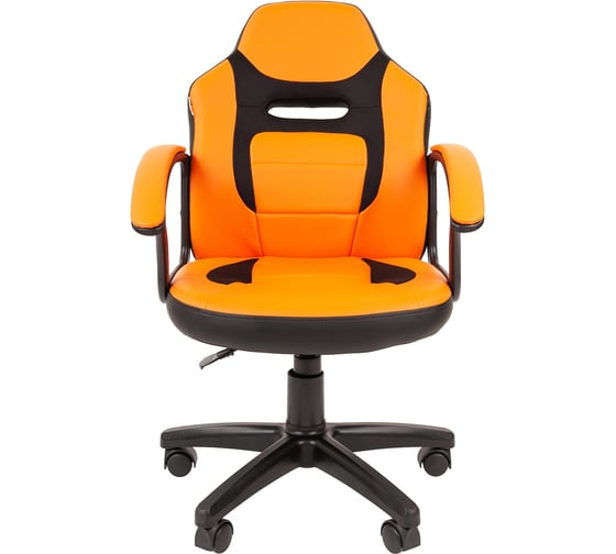 Детское кресло CHAIRMAN Kids 110 экопремиум черное/оранжевое 00-07049365