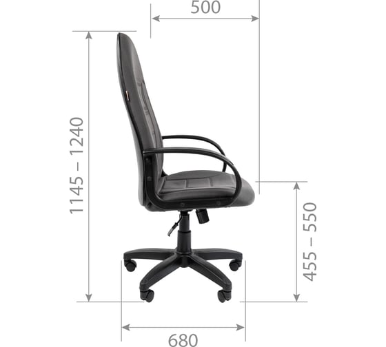 Компьютерное кресло CHAIRMAN 727 TW-11 черное 00-06110220
